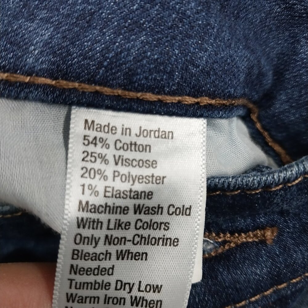 3776 Size 6p Upcycled New Directions Skinny Ruffel Leg Jeans. - Picture 6 of 6
